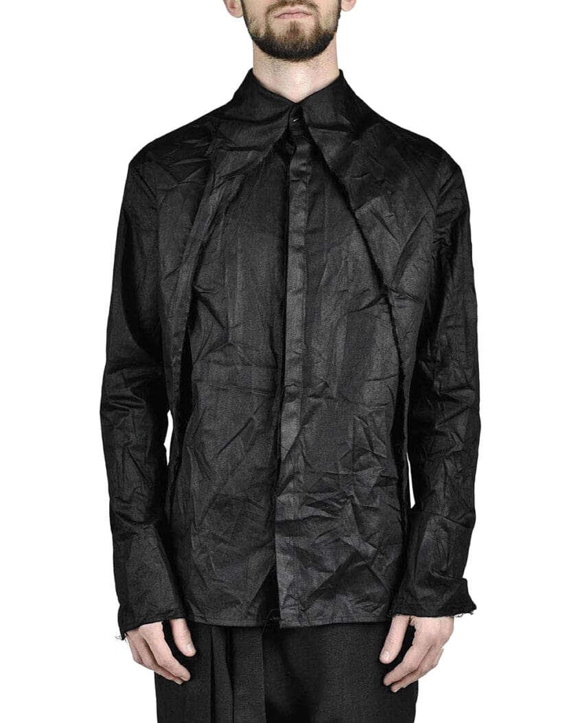 TRIGON WRINKLED RAW SHIRT