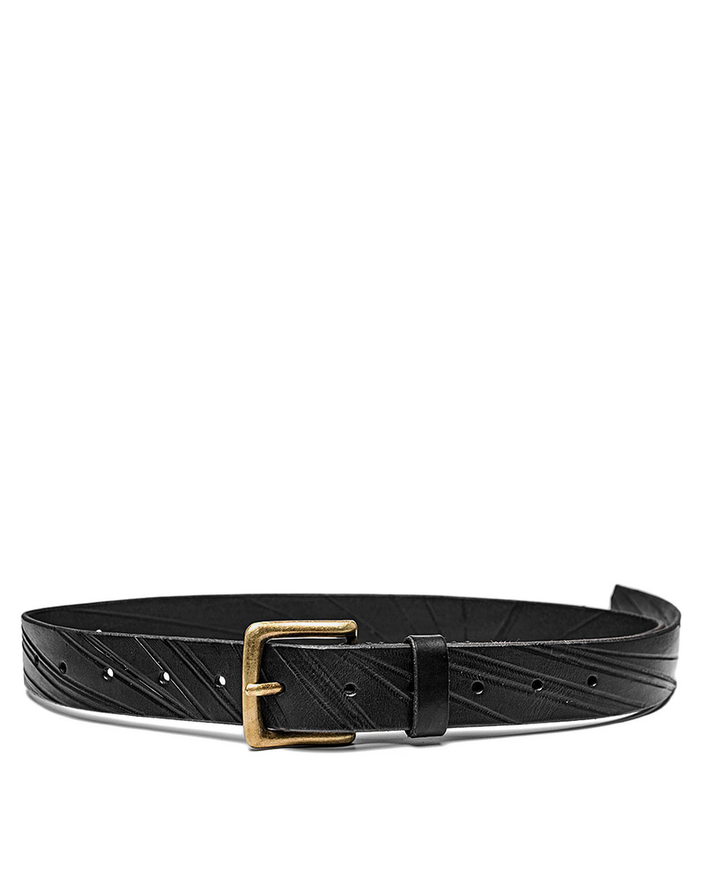 Linear Scar Brass Buckle Belt