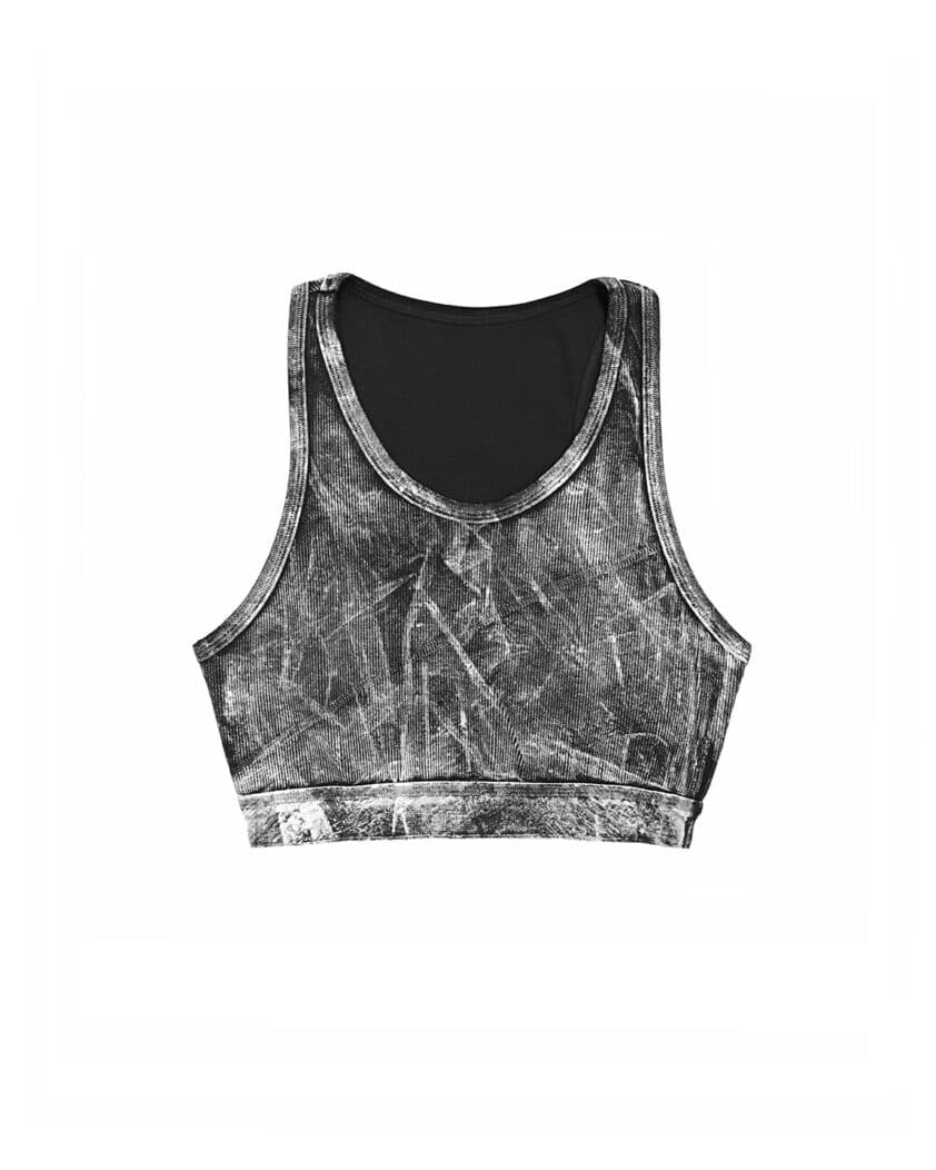 Object Dyed Rib Knit Crop Top