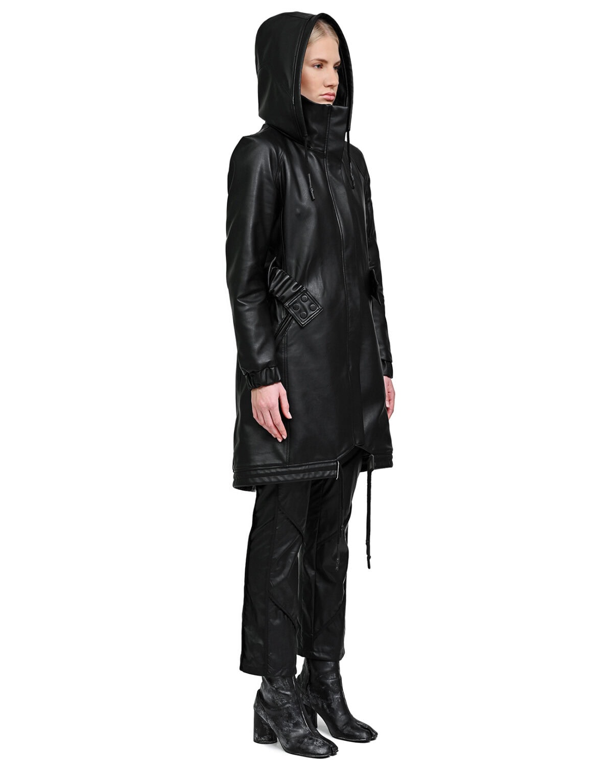 Construct Vegan Leather Cinched Parka