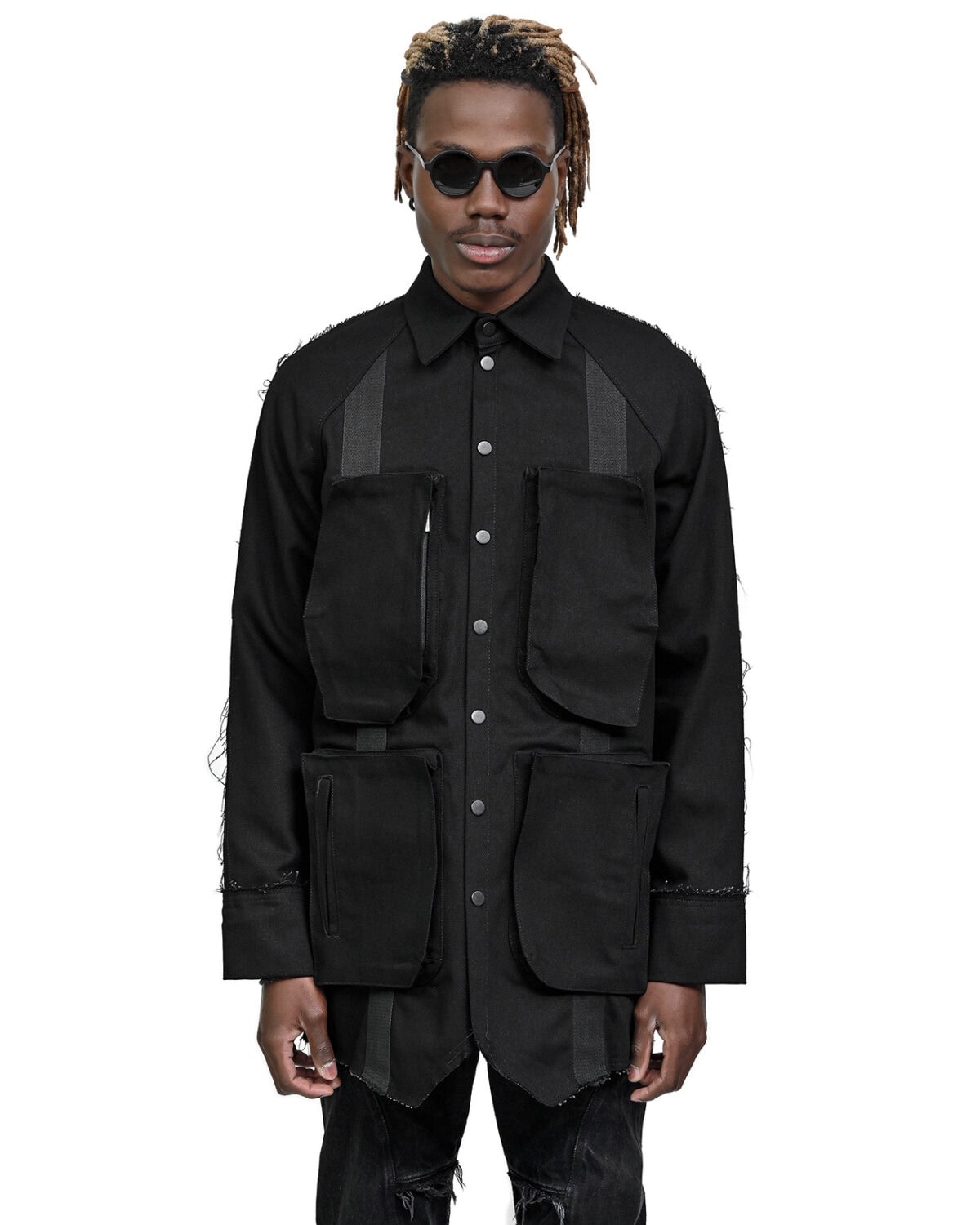 Denim Hexa Cargo Shirt Jacke