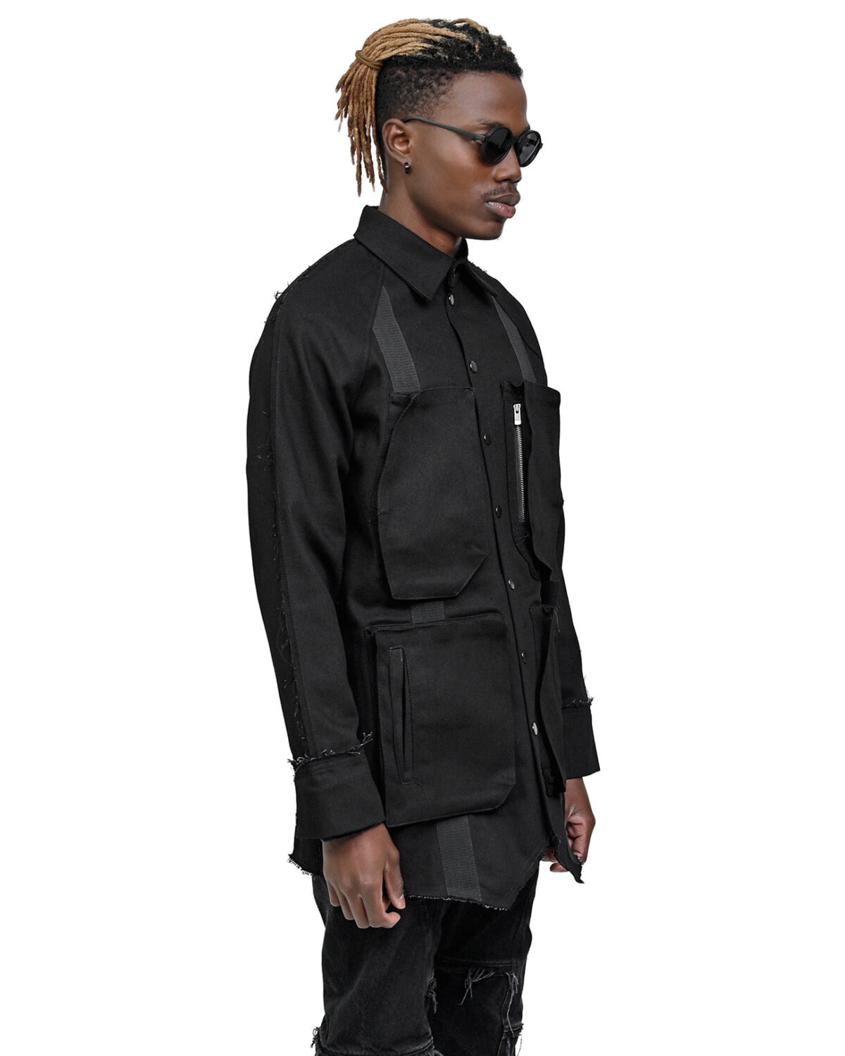 Denim Hexa Cargo Shirt Jacke