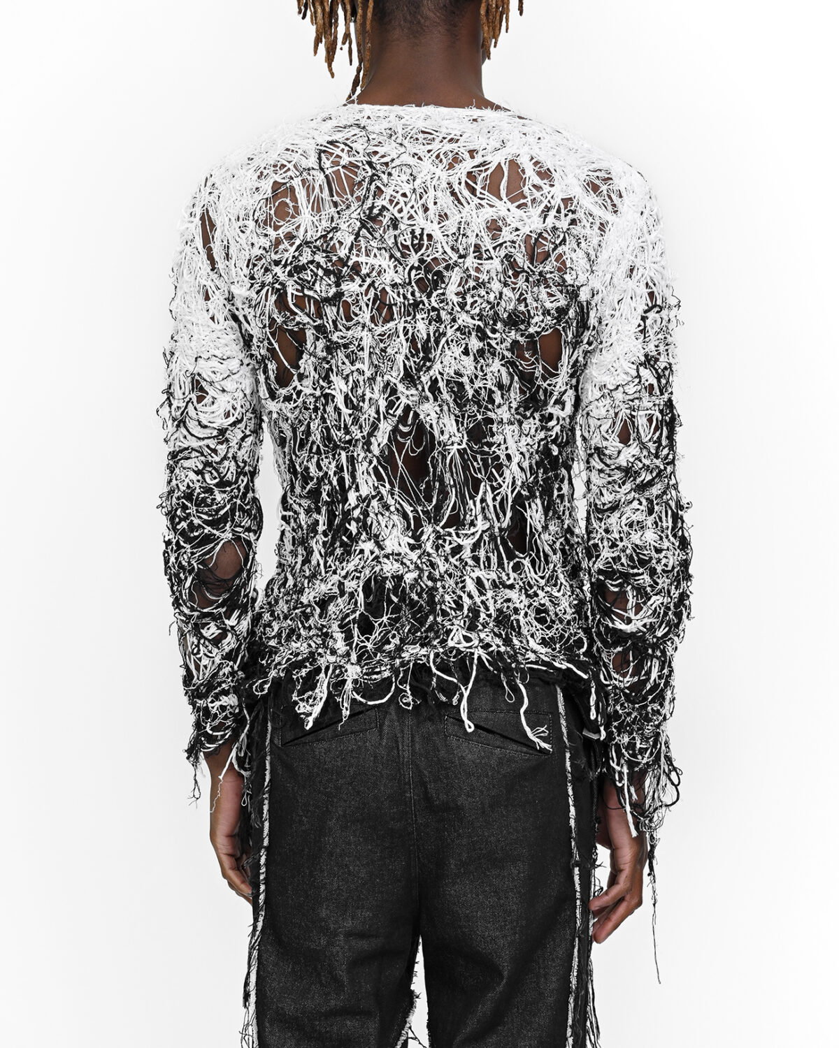 Fiber Bond String Contrast Sweater