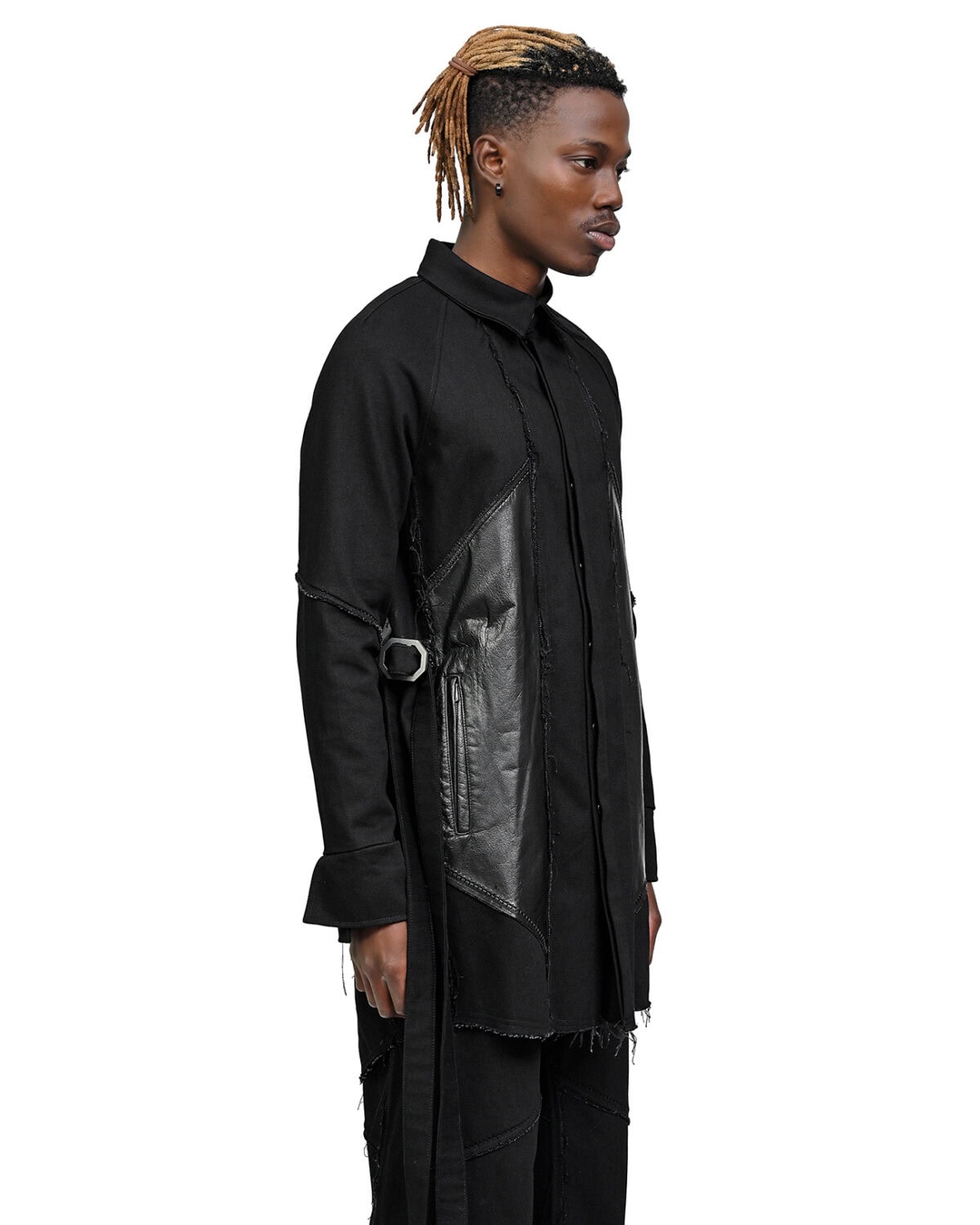 Leder Denim Hexa Shirt Jacke