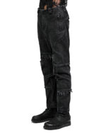 String Denim Wash Curve Hose