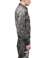Granite Grey Dyed Bomber Jacket
