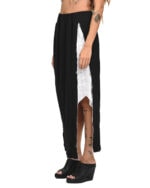 Contrast Draped Layers Soft Skirt