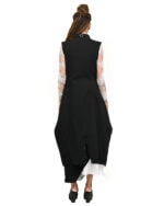 Contrast Draped Soft Cardigan
