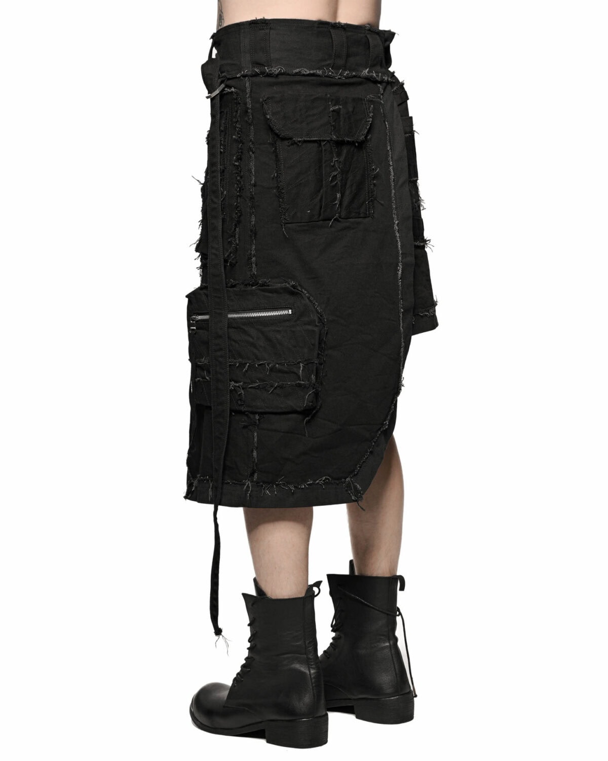 Cargo Multi-Cut Asymmetric Kilt
