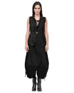 Distressed Linear Split Edge Vest
