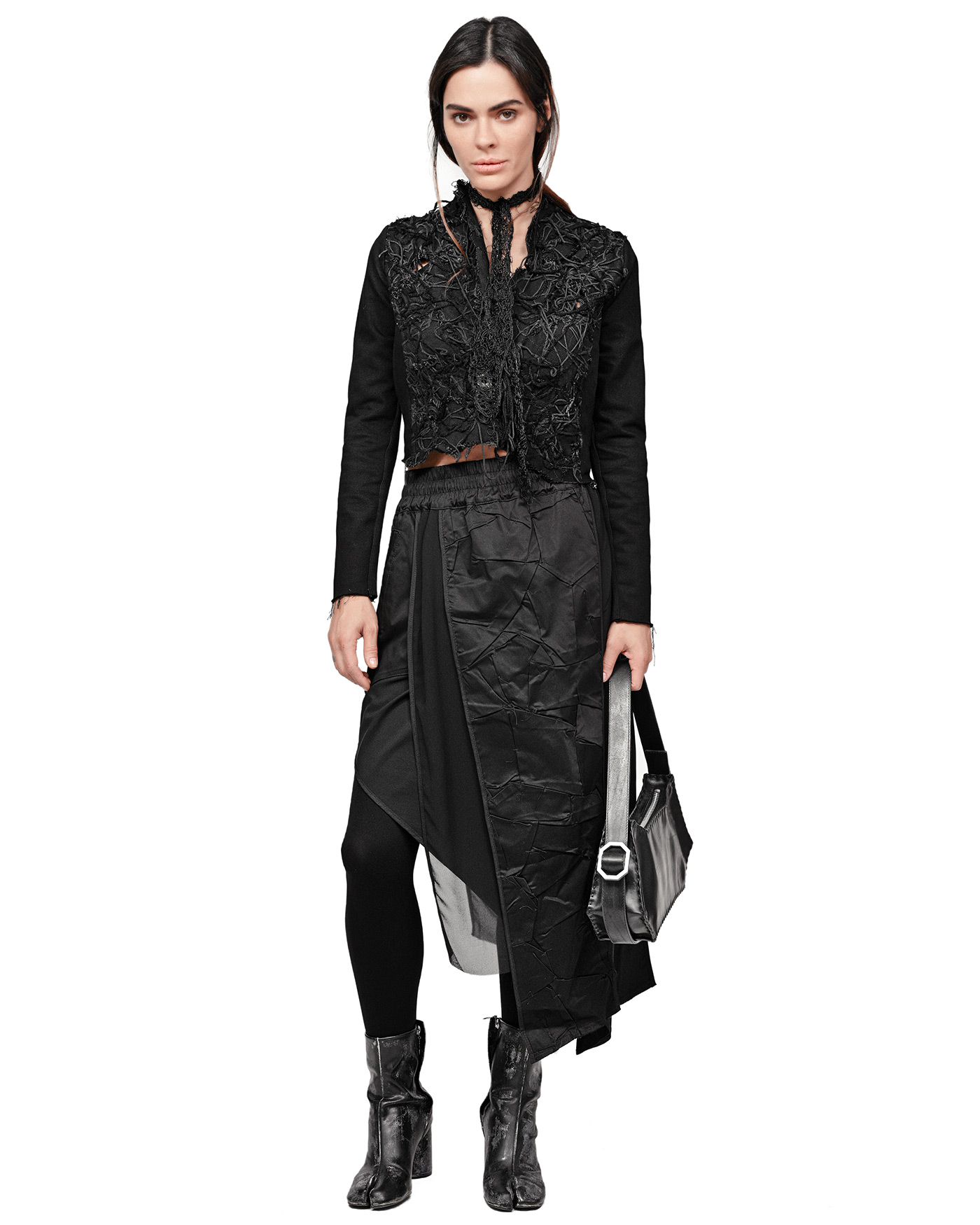 MINOAR.COM | Wide Cut Vegan Leather Shorts