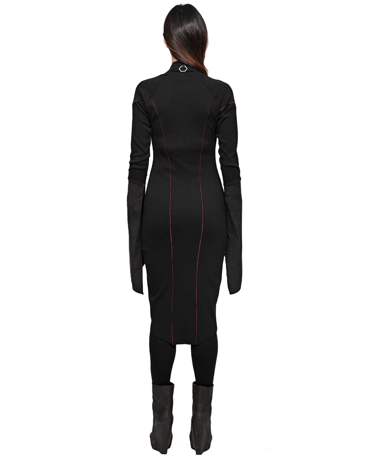 Rib Knit Lilium Turtleneck Dress