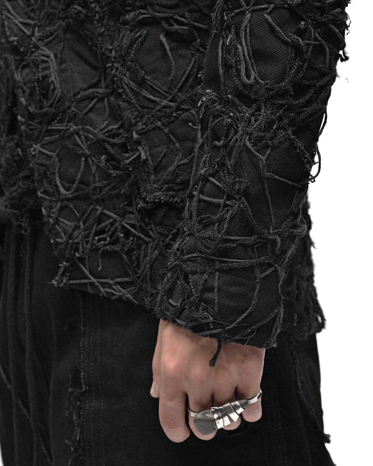 Fiber Bond Patchwork Denim Blazer