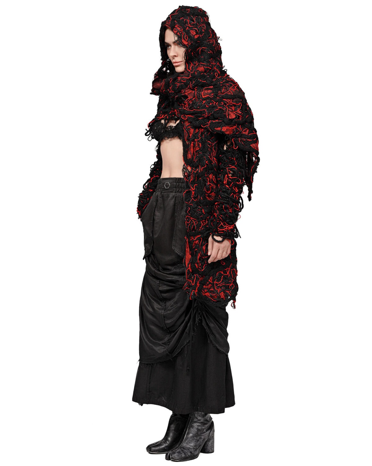 Raw Silk Layers Adjust Skirt