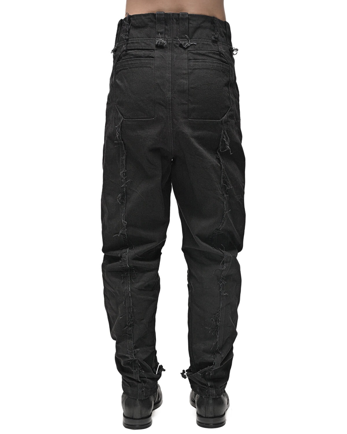Tapered Denim Wash Construct Pants
