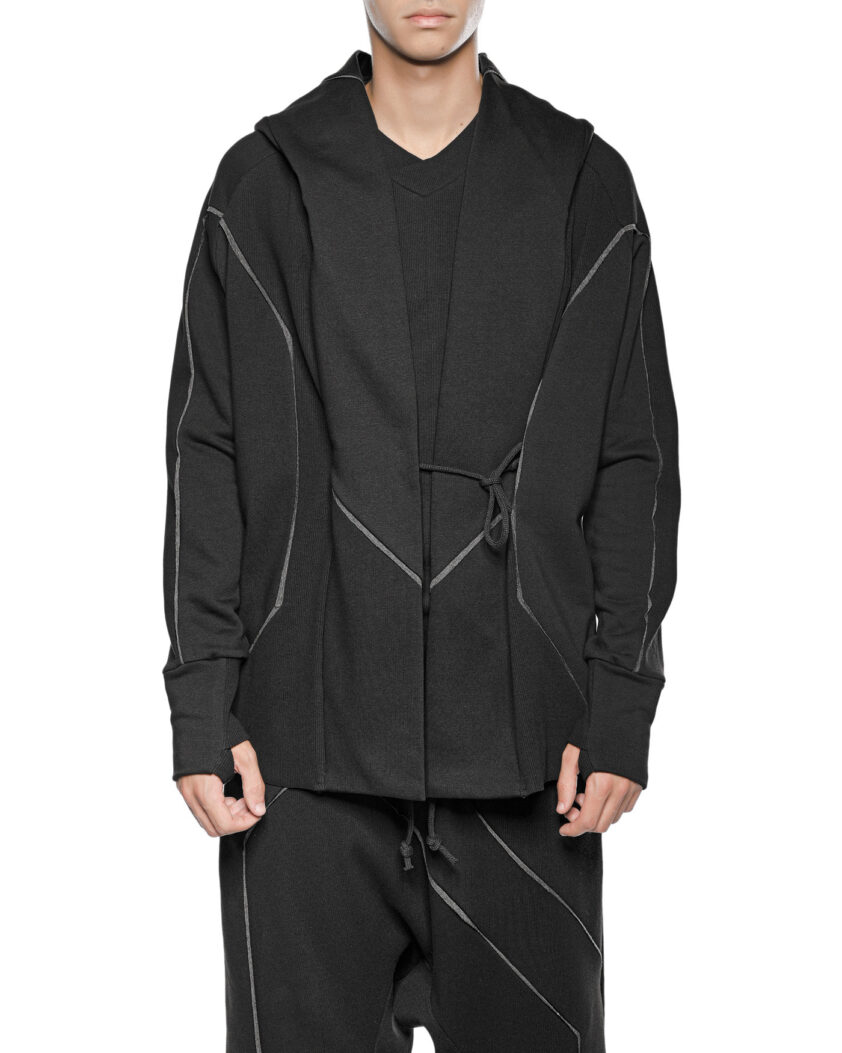 Cluster Hooded Secure Knit Cardigan